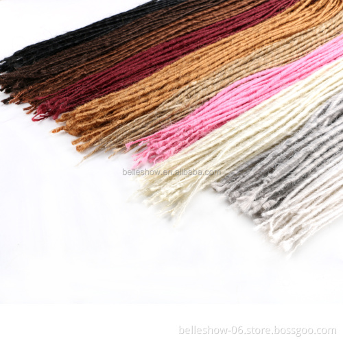 Hot sell wholesale Braiding Hair Extensions 20inch 24roots/pcs Crochet Hair Handmade Dreadlocks Soft Faux Locs